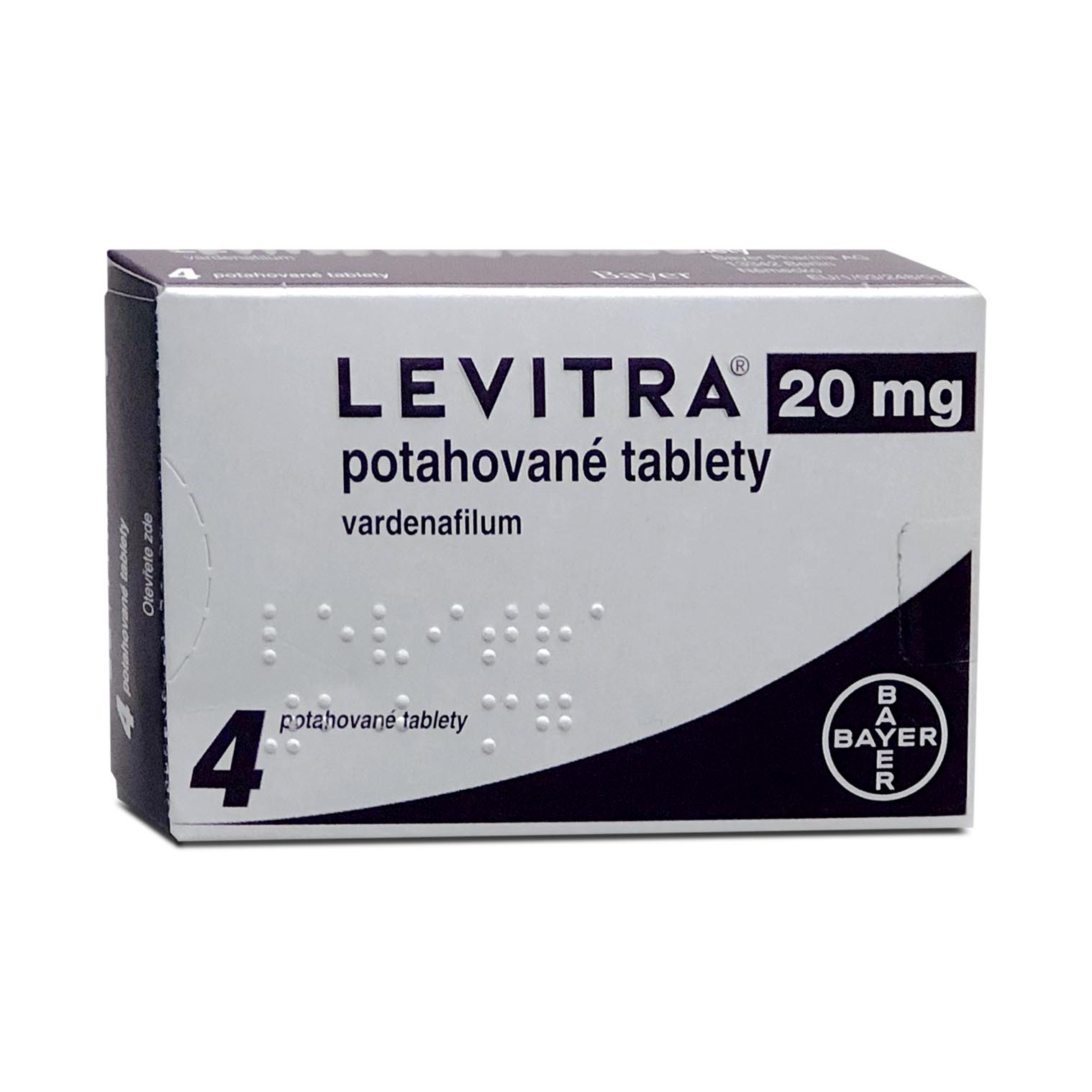 Levitra 20mg 4 tablets Bayer Pharmaceuticals